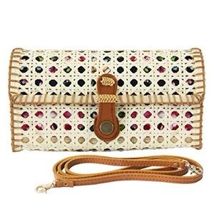 Rattan Clutch Purse & Bag | Straw Wicker Evening Clutch Bag French Pattern